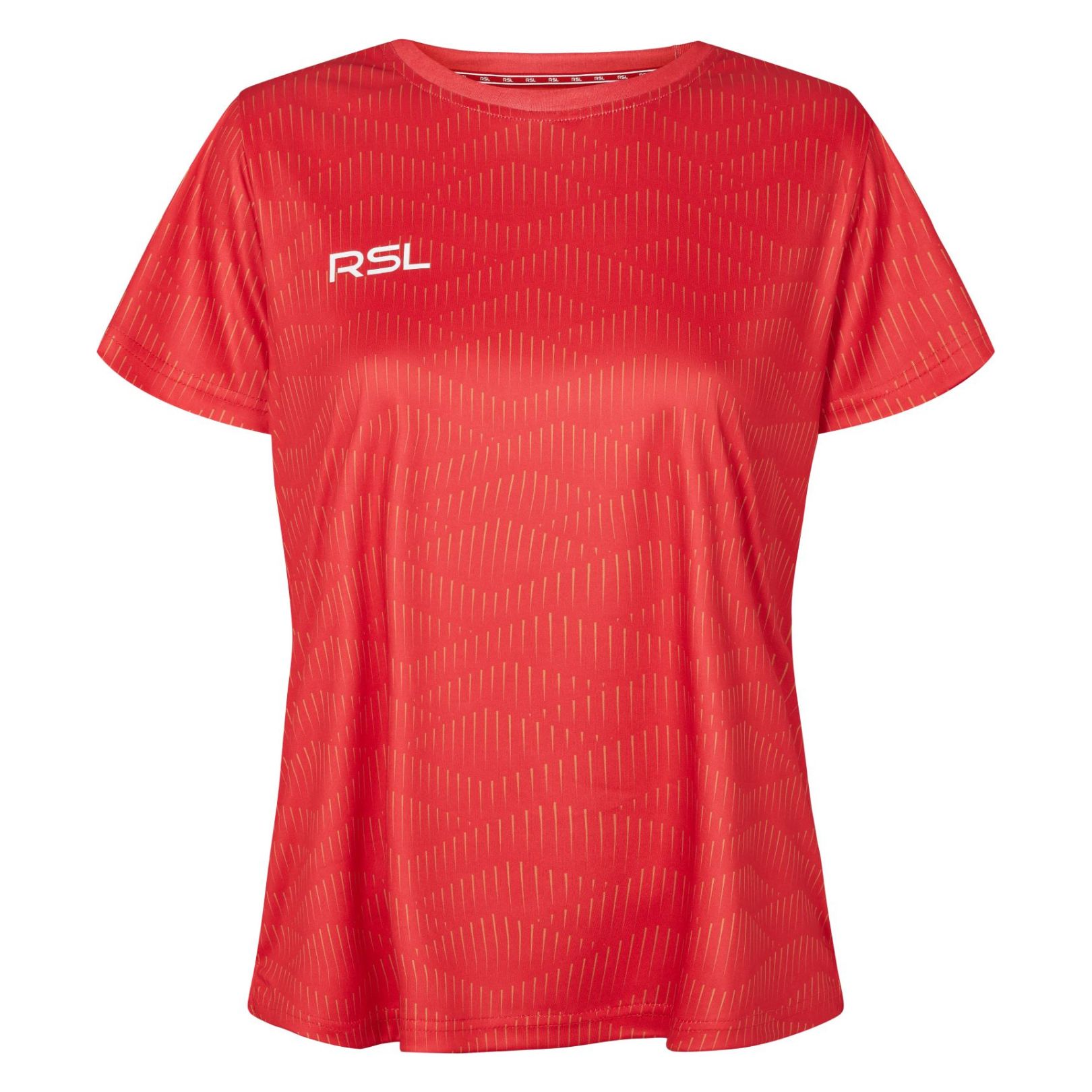 Se RSL Kate Women T-shirt Red/Gold hos Badmintonshoppen.dk